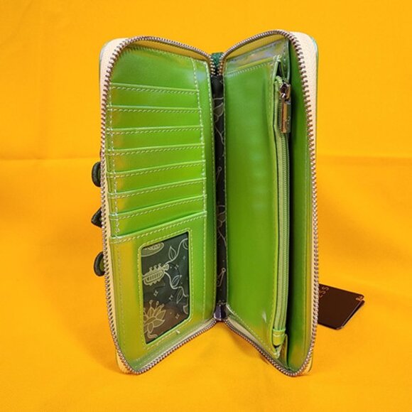 Loungefly Disney Princess & The Frog Tiana Crown Iridescent Wristlet Wallet NEW - Picture 11 of 12